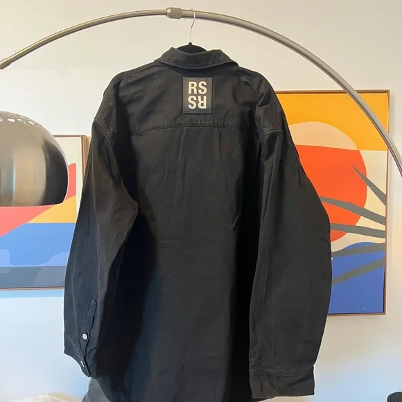 Raf simons big fit oversized denim shirt jacket AW21 in black unisex